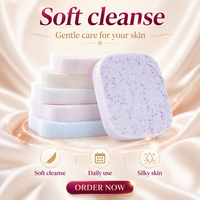 Éponge nettoyante pour le visage en PVA avec cordon élégant pour accrocher, éponge démaquillante, accessoire de beauté