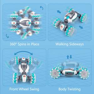 YT Gesture Sensing RC Stunt Car Véhicule torsadé télécommandé à <span class=keywords><strong>main</strong></span> <span class=keywords><strong>avec</strong></span> lumières et musique 4WD Rotation Cool Toys pour enfants - Product Image 5