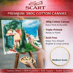 SCART 16X20Inch 380g 100% Pure Cotton Painting Canvas For Acrylic Paint Painting Blank Panel Canvas - Product Image 2