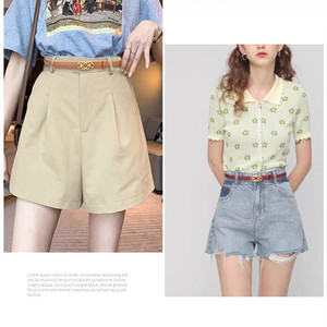 เข็มขัดแฟชั่นผู้หญิง หัวเข็มขัดโลหะผสมรูปไข่แบบกลวง เข็มขัดหนังแท้เงางามสำหรับผู้หญิง เข็มขัดทรงบางเฉียบสำหรับสุภาพสตรี - Product Image 3