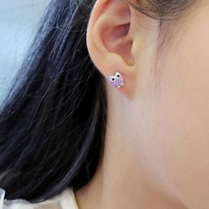Dylam New Arrival Hypoallergenic Nickel Free 925 Sterling <b>Silver</b> Kid Children 5A CZ Cubic Zirconia Tiny Owl <b>Stud</b> <b>Earrings</b> - Product Image 5