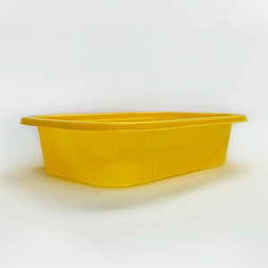 Contenedores Desechables Amarillos para Almacenamiento de Alimentos con Tapas de Material PP, Bandeja de Plástico Dorado para Chocolate, Galletas y Pasteles - Product Image 5