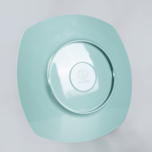 Plato Plano de Melamina al por Mayor, Sin BPA, para Uso en Restaurantes y Hogares, Diseño de Remolino Verde Menta para Buffet y Comedor - Product Image 6
