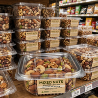 Boîte à gâteaux et biscuits transparente en PET, carrée, de qualité alimentaire, en plastique, pour la conservation des aliments, vente en gros