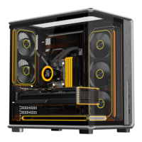 Boîtier PC de bureau Mid-Tower avec panneau en verre trempé panoramique en arc circulaire, cabinet CPU ATX, refroidissement, boîtier d'ordinateur de jeu