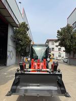 TOHO 2026 Mesin Diesel 3 Ton Mini Backhoe Loader Bucket 0.3m 4x4 Wheel Loader Daya 37KW Efisiensi Tinggi 6-in-1