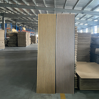 Panel Acústico de Listones de Madera al por Mayor, Panel Acústico de Pared de Tamaño Personalizado, Fácil Instalación, Panel de Reducción de Ruido para el Mercado Europeo