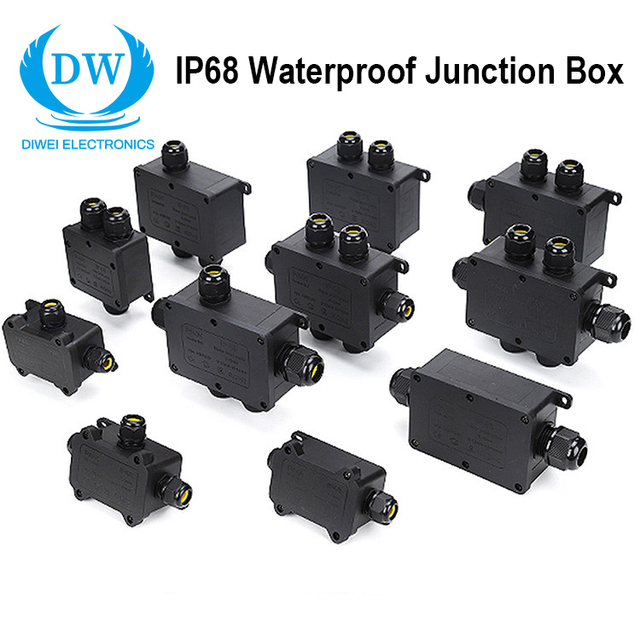 IP68 Waterproof Junction Box Buried Terminal Outdoor Cable Connector ABS Street Light Wire Shunt Distribution Box