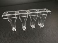 Cuvettes de coagulation en plastique PS jetables de laboratoire Precil French STAGO pour coagulomètre, gobelets à échantillons OEM transparents stériles EO