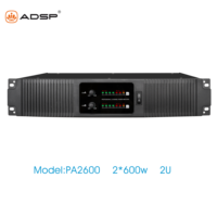 ADSP PA2600 2U 2*600W Metal Profesional Audio Kelas D Digital Power Amplifier 4/8 Ohm Harga Pabrik