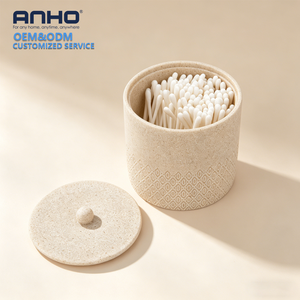 Juego completo de baño de 7 piezas de poliresina de piedra arenisca cálida y neutra, que incluye dispensador, vaso, jabonera y cepillo. - Product Image 5