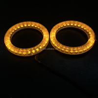 Pièces de véhicule, autres accessoires d'éclairage automobile, 12V 60mm, double couleur, blanc et ambre, anneaux lumineux LED pour voiture, halo ring light
