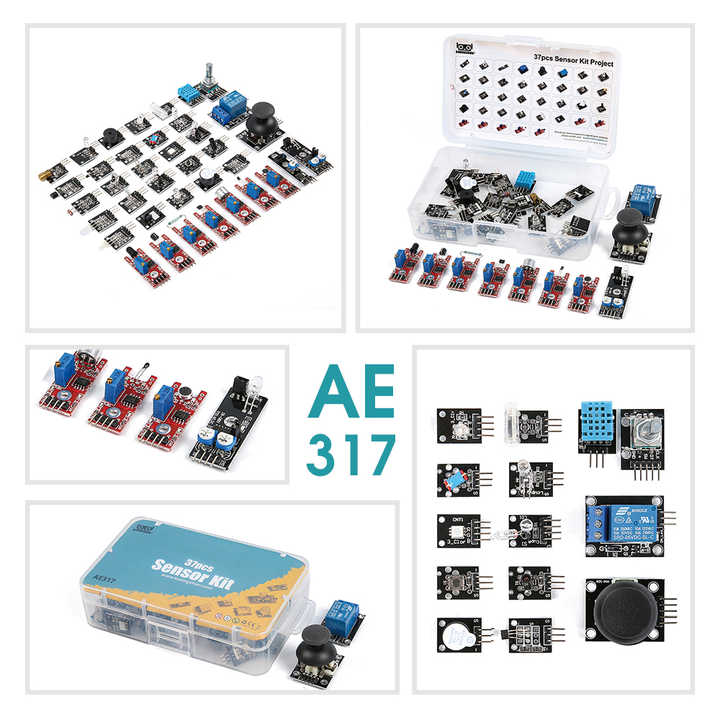 Robowiz 37pcs Sensor Kit - Compatible with Arduino IDE