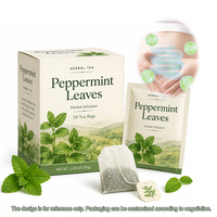 Tisane de feuilles de menthe poivrée pour après les repas, infusion glacée estivale, idéale pour le bureau et la restauration, menthe en feuilles entières pour tasses