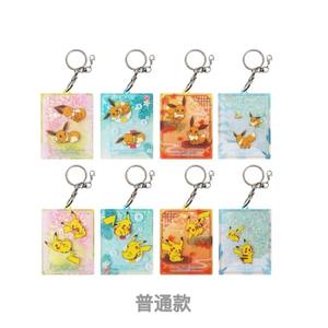 LiQi 2025 producto genuino Original Pokemoned Card PTCG Be With Pikachu y Eevee Flowing Sand Card Display colgante caja de regalo - Product Image 2