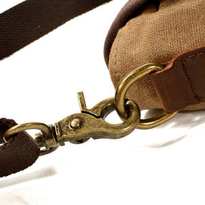 Vintage Tendance Designer Hommes Toile Vache En Cuir Bandoulière <span class=keywords><strong>Message</strong></span> Sac À Bandoulière Dames Élégant Cross Body Sling Sac - Product Image 6