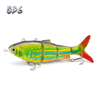 Leurre de pêche automatique et robotisé rechargeable par USB, 130mm 42g, leurre à hélice segmenté intelligent pour les poissons d'eau douce des lacs et des ruisseaux