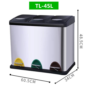 <span class=keywords><strong>Cubo</strong></span> de <span class=keywords><strong>basura</strong></span> de acero inoxidable 3 X 15L /3x8 24LPapelera DE <span class=keywords><strong>RECICLAJE</strong></span> con pedal con <span class=keywords><strong>tres</strong></span> <span class=keywords><strong>compartimentos</strong></span> - Product Image 5
