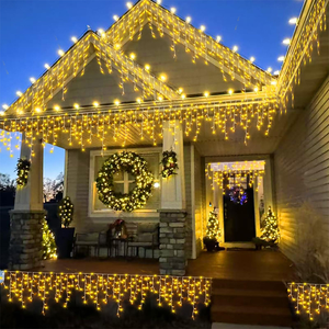 Guirnalda de <span class=keywords><strong>Luces</strong></span> LED Solares en <span class=keywords><strong>Cascada</strong></span>, <span class=keywords><strong>Luces</strong></span> de <span class=keywords><strong>Navidad</strong></span> de Colores de Cuento de Hadas, Resistentes al Agua IP65 para Exteriores, 10 Metros, 50000 Horas de Duración, para Fiestas - Product Image 4