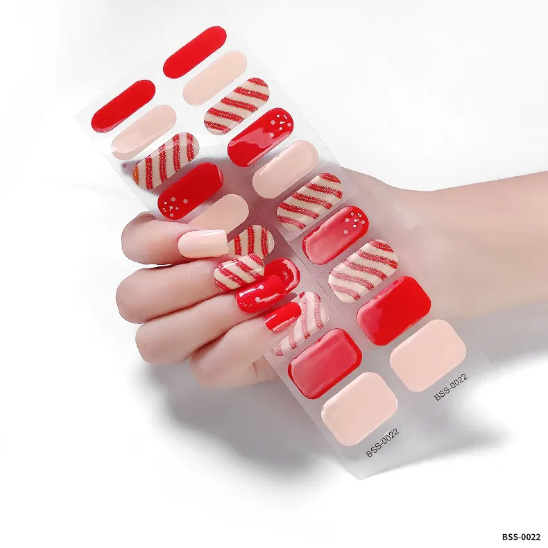 Großhandel ungiftige Nail Art Wraps Aufkleber Aufkleber Streifen benutzer definierte Gel politur Nagel aufkleber für Mädchen