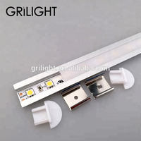 Bande LED RGB à prix avantageux de Shenzhen, profil en aluminium en forme de U anodisé argenté en alliage 6063-T5 pour bandes LED rigides