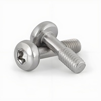 Vis à tête cylindrique Torx DIN en acier inoxydable, semi-captive, diverses tailles M3 M4 M6 M8, à tête ovale (type 'cheese cap'), 25mm-80mm, Grade 10.9 12.9