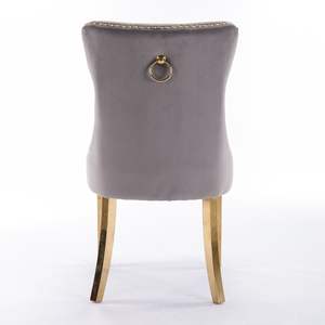 DB Nikki Collection Modern High-End Contemporary <b>Velvet</b> Upholstered <b>Dining</b> <b>Chair</b> Tufted Solid Wood Golden Stainless Steel Luxuri - Product Image 6