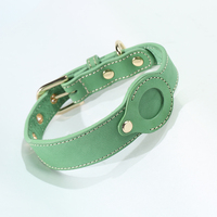 Echtes Leder Hundehalsband, Rindsleder Apple Tracker, verstellbare Größe, kleine und große Hundehalsbänder, personalisierbar, Großhandel