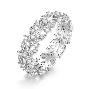 Elegante <span class=keywords><strong>Anello</strong></span> con Albero <span class=keywords><strong>della</strong></span> <span class=keywords><strong>Vita</strong></span> in Moissanite, <span class=keywords><strong>Argento</strong></span> Sterling 925 Placcato Rodio, Gioiello per Matrimonio e Fidanzamento per Donne - Product Image 1