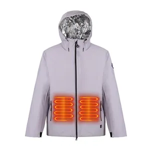 OEM ODM pakaian pemanas produsen pabrik kustom desain Logo mantel hangat musim dingin 2 4 9 11 13 zona pemanas luar ruangan rompi jaket