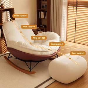 Sillón Reclinable Moderno con Estructura Metálica, Silla Penguin, Sofá Relajante para Sala de Estar, Dormitorio, Muebles para el Hogar - Product Image 4