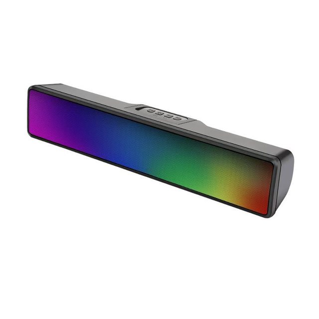TBFIT Desktop Wireless RGB LED Lighting Sound Bar Subwoofer Speaker for Gaming Party & Outdoor Use for Home Theatre