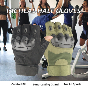 Guantes Tácticos Duraderos de Medio Dedo en Spandex/Poliéster para Gimnasio, Caza, Tiro, Ciclismo, Deportes Activos y Actividades al Aire Libre, Unisex - Product Image 2