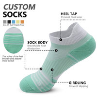 Logo personnalisé Macaron Sport Chaussettes en coton pour femmes