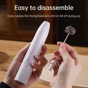 Milk Frother with USB Charger - 3 Speeds and 3 Stainless Steel Handheld Mixers, Perfect Frother for Coffee, Matcha - Product Image 4