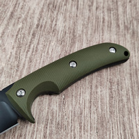 Pisau Taktis Berburu & Survival DIY OEM, Baja Tahan Karat D2, Gagang G10, untuk Berkemah, Ketebalan 4.8mm, Bilah Tetap 21cm