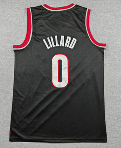 Maillots de basket-ball de haute qualité 2026 New 0 <span class=keywords><strong>Damian</strong></span> <span class=keywords><strong>Lillard</strong></span>, édition City, broderie cousue - Product Image 2