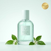Huile de parfum fraîche matinale OEM personnalisée, senteur florale herbe fraîche et givrée, parfum matinal éclatant