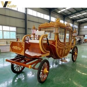 Fabricant de chariots de luxe en or blanc royal, chariots tirés par des chevaux, carrosse de mariage, calèche de la famille impériale - Product Image 4