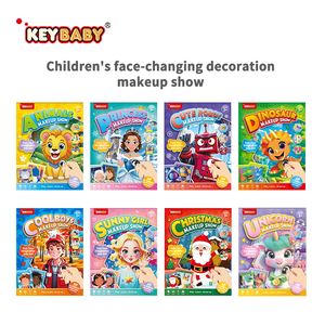 Keybaby - Livre de maquillage <span class=keywords><strong>à</strong></span> thème <span class=keywords><strong>dinosaure</strong></span> Robert pour enfants, autocollants réutilisables en gelée sûre pour garçons, filles, bébés, fêtes et vacances - Product Image 1