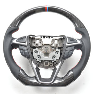 Volant en fibre de carbone personnalisé YLA pour Ford Focus MK4 MK8 <span class=keywords><strong>Fiesta</strong></span> ST <span class=keywords><strong>MK7</strong></span> <span class=keywords><strong>MK7</strong></span>.5 - Product Image 1