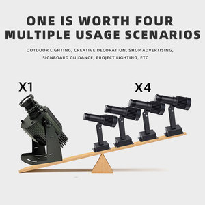 <span class=keywords><strong>Projecteur</strong></span> publicitaire extérieur étanche IP67 à <span class=keywords><strong>LED</strong></span> RGB avec interrupteur statique à quatre chiffres QiaoXun, panneau lumineux au sol, logo personnalisé Gobo - Product Image 3