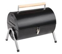 Barbecue compact moderne en acier, mini barbecue portable, baril à charbon de bois, fournitures de jardin, cuisine de table en plein air