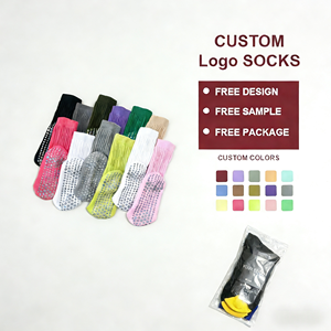 Klassische Rutschfeste Designer-Crew-Socken für Damen, Grip-Sportsocken, Rutschfeste Pilates-Socken, Einfarbige Lange Yoga-Socken - Product Image 1