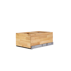 Poubelle coulissante contemporaine en bois pour armoire de cuisine avec support de fixation inférieur - Product Image 1