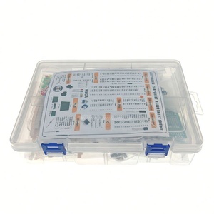 Kit de Componentes Electrónicos Mega de 1900 Piezas que Incluye Surtido + Condensadores + Resistencias + LED + Transistores + Conectores DC + PCB + Amplificador Operacional - Product Image 1