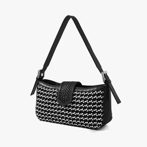 Custom Wholesale Ladies Vintage Genuine Leather Shoulder Crossbody Bags Luxury Armpit Woven Handbags for Women - Product Image 4