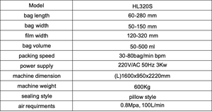 HL320S 50-500ML Electric Fully Automatic Gluing Wrapping 33-37Bag/Min High-Accuracy Paper Film/Foil Food Honey Drink <b>Sauce</b> - Product Image 2