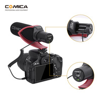 COMICA CVM-V30 PRO Photographie Interview Shotgun MIC Microphone pour appareils photo reflex numériques Couleur rouge/noir