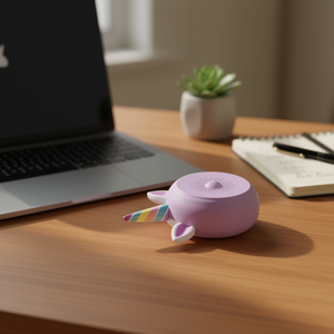 Altavoz Portátil Myrva Unicorn, Bluetooth 5.0 Inalámbrico para Computadora, Cuerpo de Plástico con Diseño de Cuerno de Arcoíris - Product Image 2